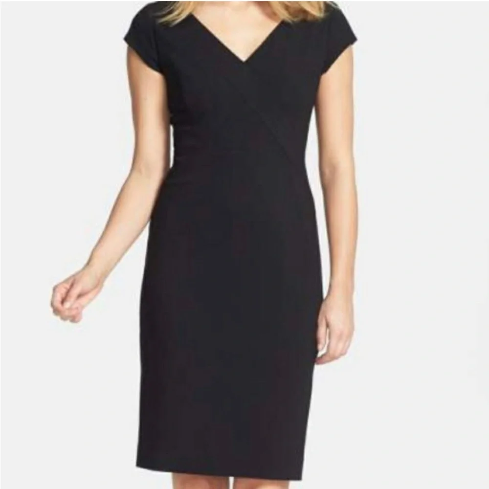 Classiques Entier Black V Neck Mini Dress size 6 - Picture 1 of 13